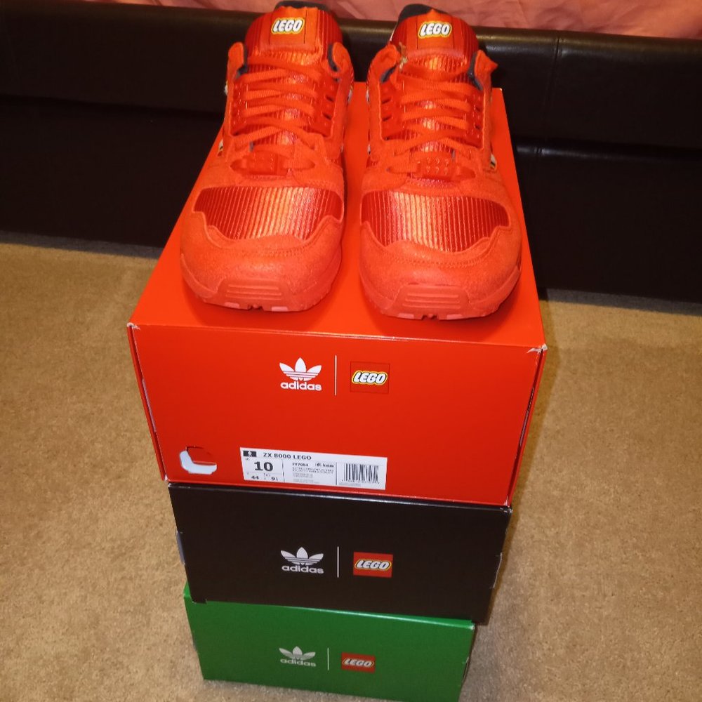 adidas ZX 8000 Lego Color Pack Red Men's Size 10. NWB